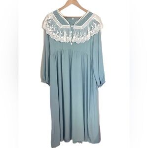 Plus Size Cottagecore Prairie Dress Nightgown 4X